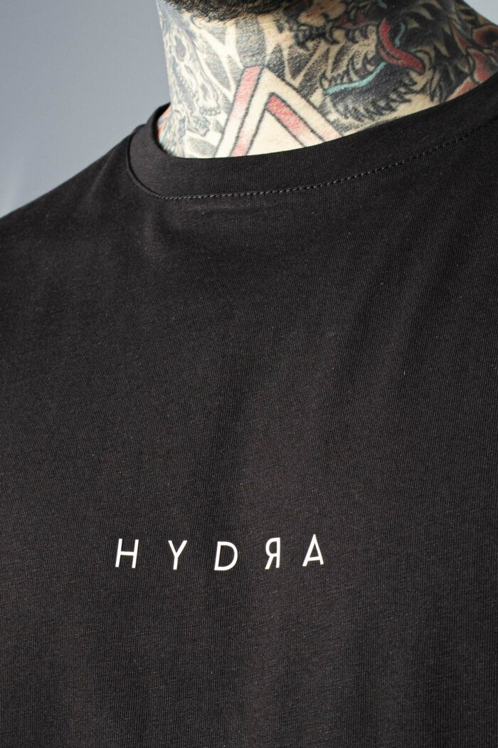 T-shirt Hydra Clothing LOGO PICCOLO CENTRALE Nero