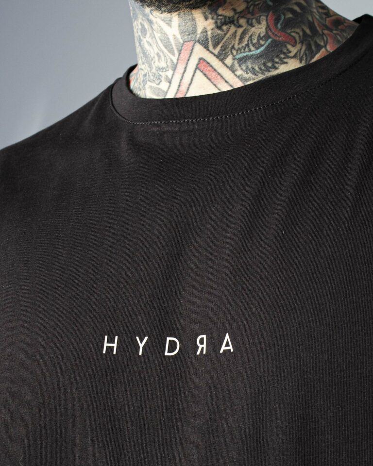 T-shirt Hydra Clothing LOGO PICCOLO CENTRALE Nero - Foto 2