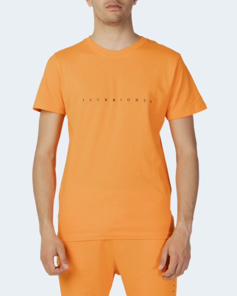 T-shirt Jack Jones JJFONT TEE Arancione - Foto 1