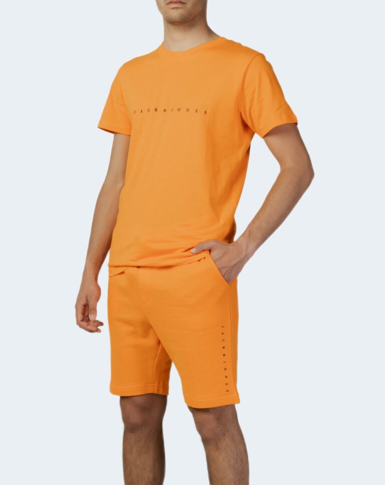 T-shirt Jack Jones JJFONT TEE Arancione - Foto 3