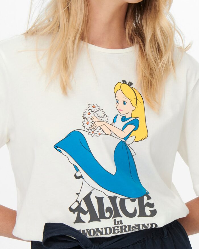 T-shirt Jacqueline de Yong JDYALICE S/S LICENSE PRINT TOP JRS Panna - Foto 4