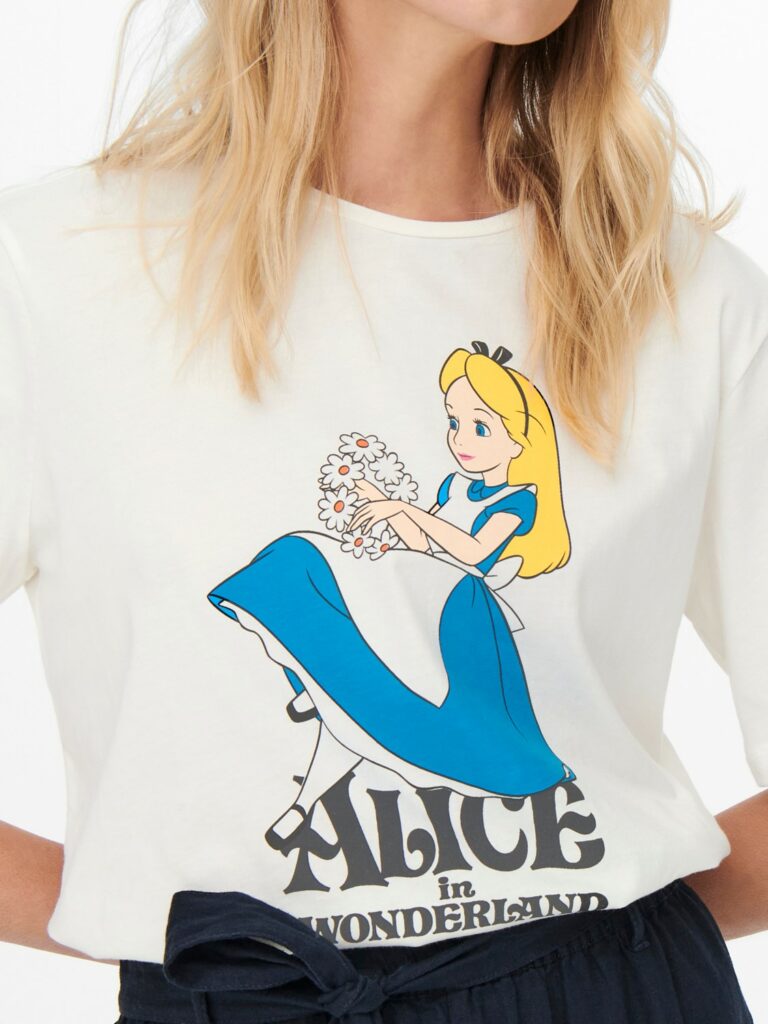 T-shirt Jacqueline de Yong JDYALICE S/S LICENSE PRINT TOP JRS Panna - Foto 4