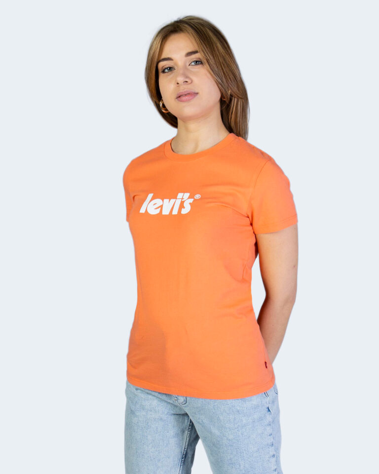 T-shirt Levi's® THE PERFECT TEE SSNL POSTER LOGO PERSIMM Arancione - Foto 1