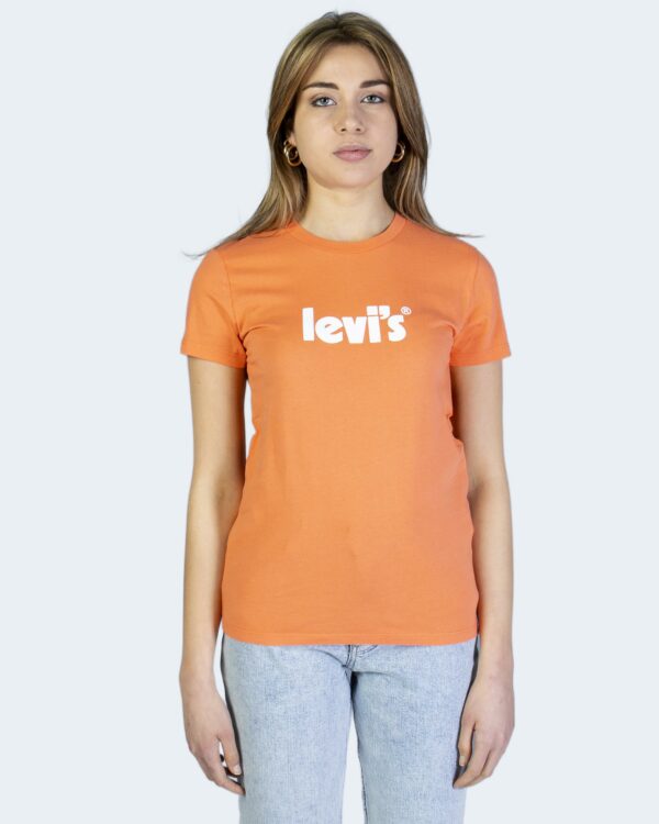T-shirt Levi's® THE PERFECT TEE SSNL POSTER LOGO PERSIMM Arancione - Foto 4