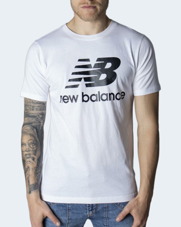T-shirt New Balance ESSENTIALS STACKED LOGO Bianco - Foto 1