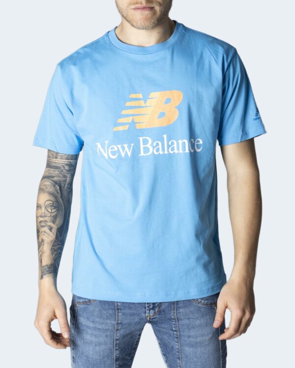 T-shirt New Balance Essentials Celebrate Split Logo Tee Celeste - Foto 1