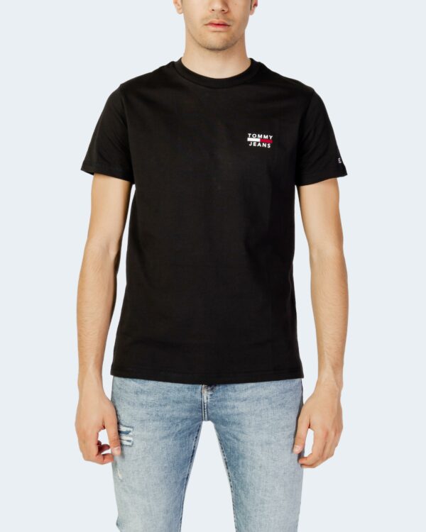 T-shirt Tommy Hilfiger Jeans CHEST LOGO Nero - Foto 1