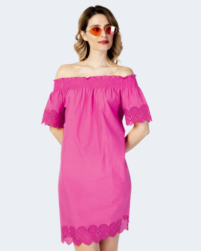 Vestito lungo Only ONLNEW SHERRY OFFSHOULDER WVN DRESS Fuxia – 80719