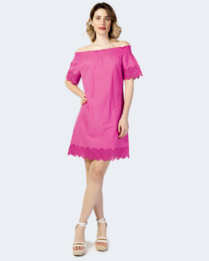 Vestito lungo Only ONLNEW SHERRY OFFSHOULDER WVN DRESS Fuxia – 80719
