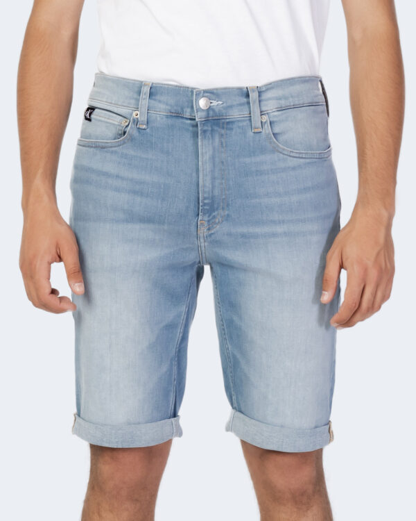 Bermuda Calvin Klein Jeans SLIM SHORT Denim chiaro - Foto 4