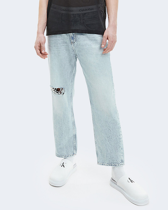 Jeans Calvin Klein 90S STRAIGHT CROP Denim chiaro – 92028