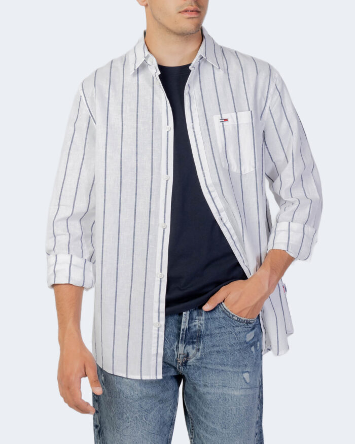 Camicia manica lunga Tommy Hilfiger TJM LS LINEN BLEND S Blu – 81197