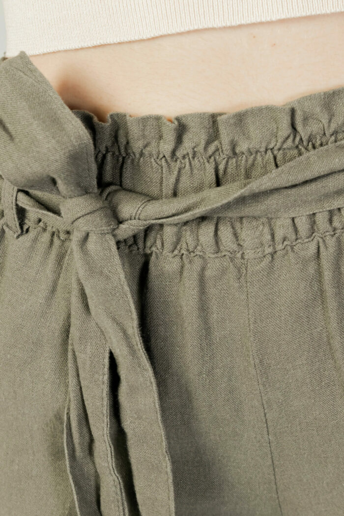 Pantaloni bootcut Jacqueline De Yong JDYSAY LINEN BELT PANT WVN Verde Oliva – 90873