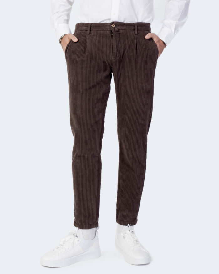 Pantaloni slim Tela Cotton VPTA TELA VELLUTO Marrone – 80045