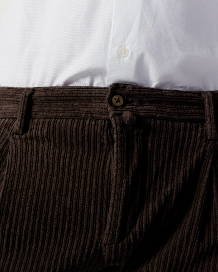 Pantaloni slim Tela Cotton VPTA TELA VELLUTO Marrone – 80045