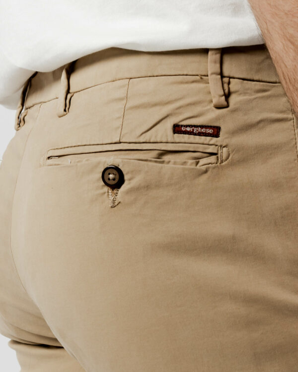 Pantaloni tapered Borghese CHINO LONG Beige - Foto 4