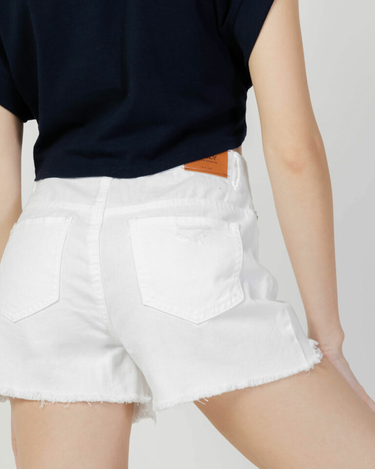 Shorts Only ONLPACY HW DNM SHORTS NOOS Bianco - Foto 4