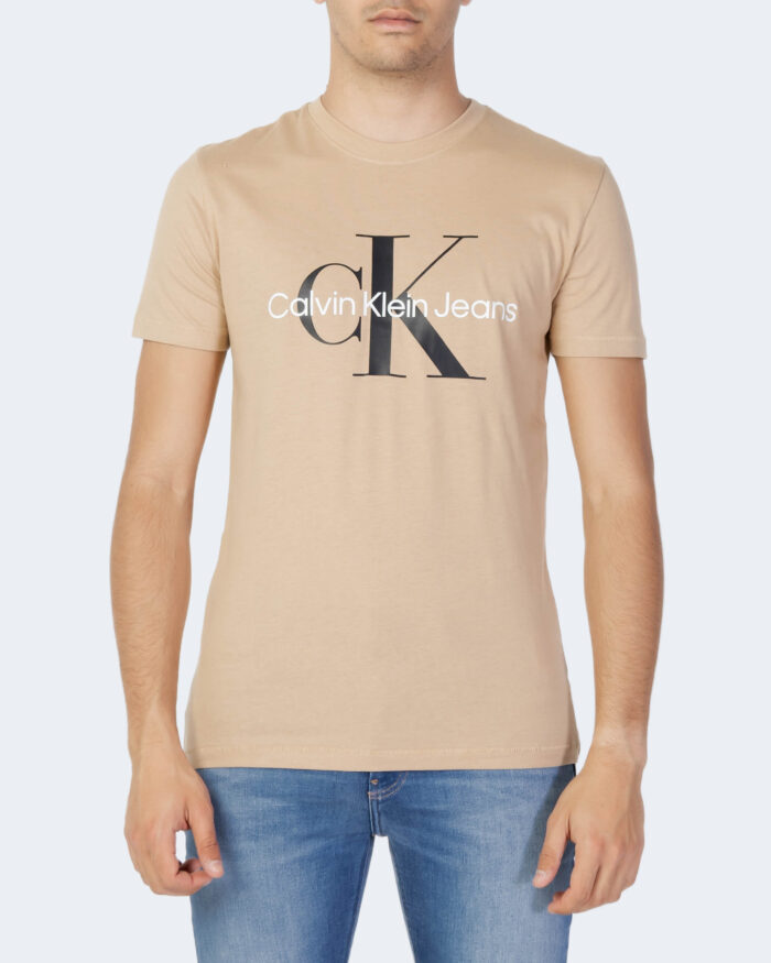 T-shirt Calvin Klein SEASONAL MONOGRAM TE Beige – 80939