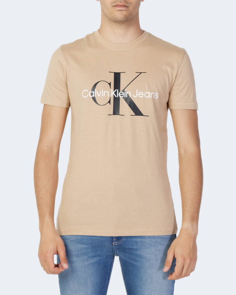 T-shirt Calvin Klein Jeans SEASONAL MONOGRAM TE Beige - Foto 1