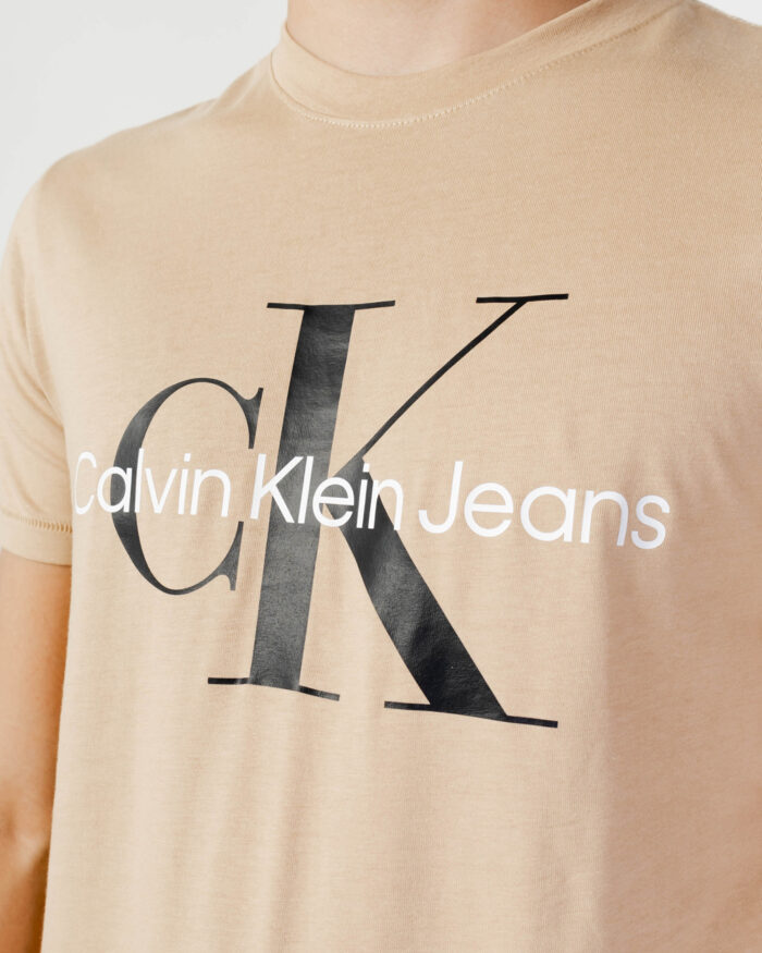 T-shirt Calvin Klein SEASONAL MONOGRAM TE Beige – 80939