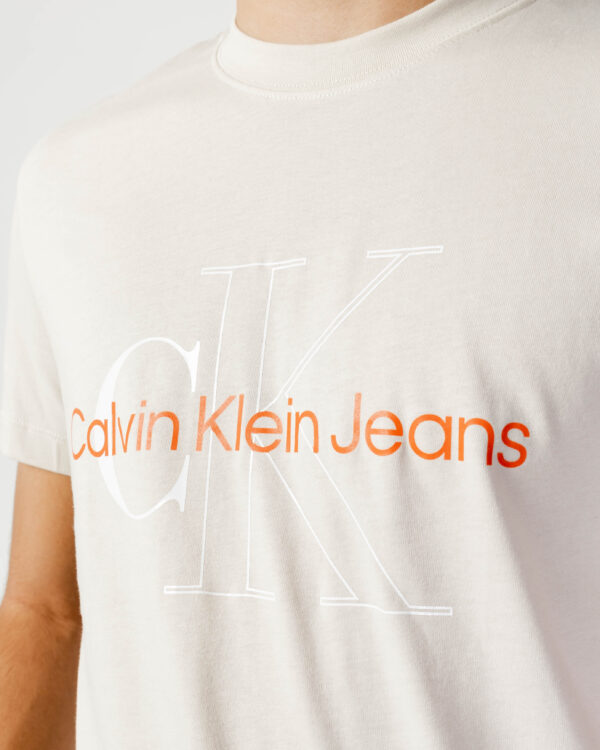 T-shirt Calvin Klein Jeans TWO TONE MONOGRAM TE Beige - Foto 2