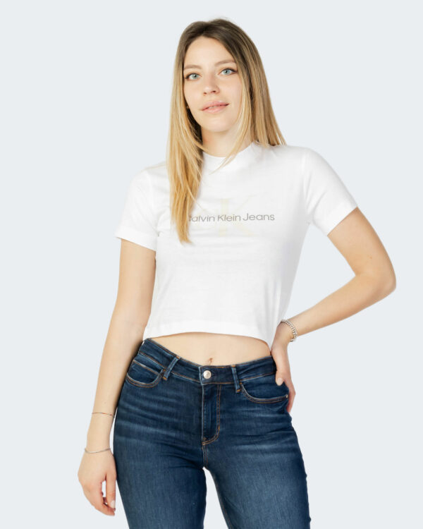 T-shirt Calvin Klein Jeans SEASONAL MONOGRAM BA Bianco - Foto 1
