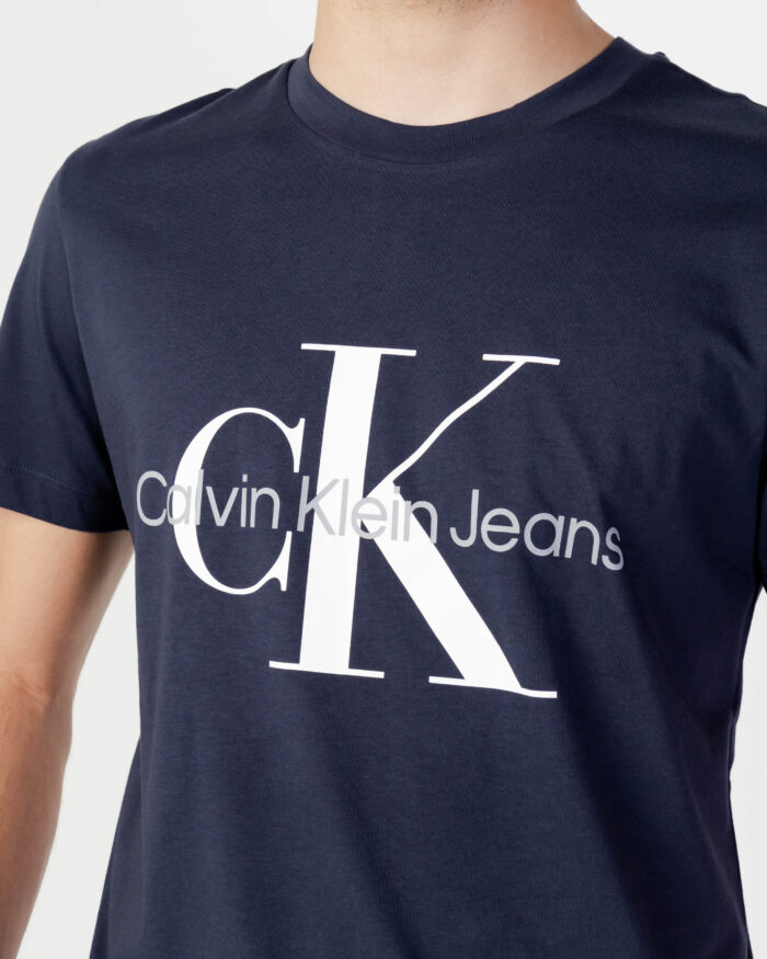 T-shirt Calvin Klein CORE MONOGRAM SLIM TEE Blu – 85446