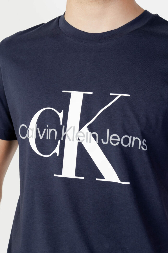 T-shirt Calvin Klein CORE MONOGRAM SLIM TEE Blu – 85446