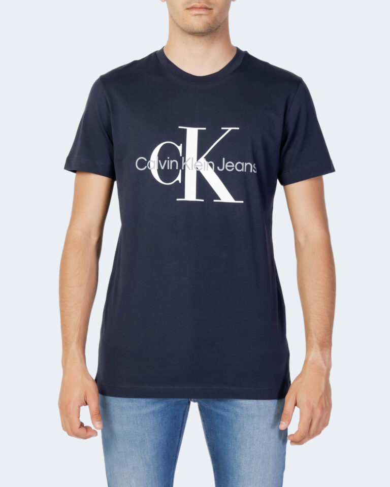 T-shirt Calvin Klein Jeans CORE MONOGRAM SLIM TEE Blu - Foto 4