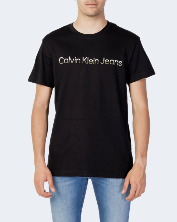 T-shirt Calvin Klein Jeans MIXED INSTITUTIONAL Nero - Foto 1