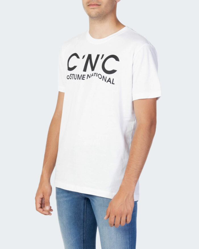 T-shirt Cnc Costume National LOGO FRONTALE Bianco – 88560