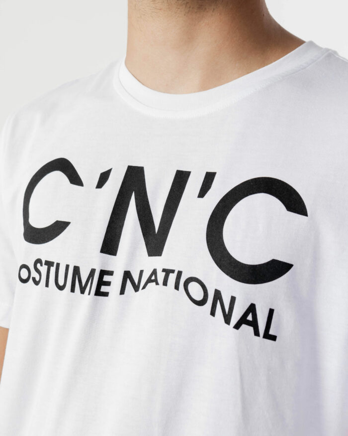 T-shirt Cnc Costume National LOGO FRONTALE Bianco – 88560