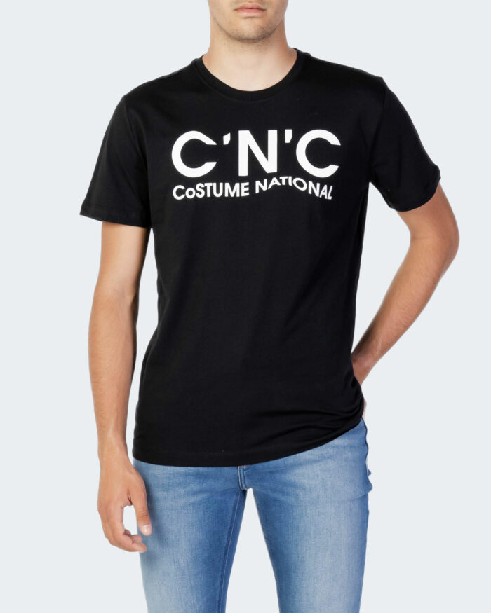 T-shirt Cnc Costume National LOGO FRONTALE Nero – 88560