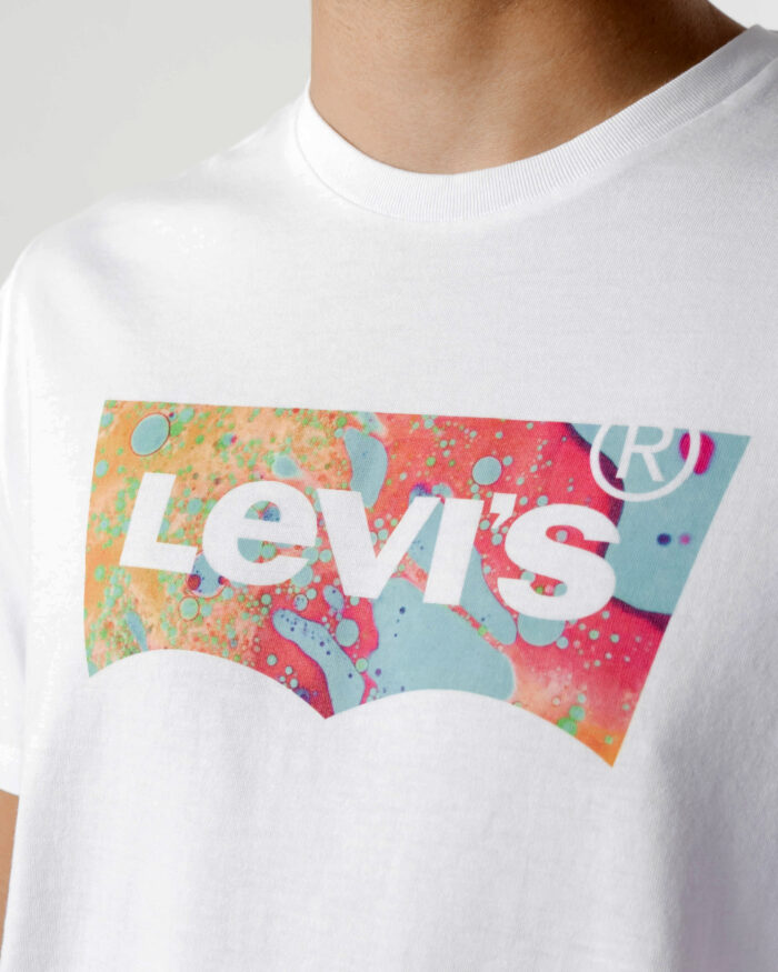 T-shirt Levi’s® GRAPHIC CREWNECK TEE BW LAVA FILL Bianco – 90165