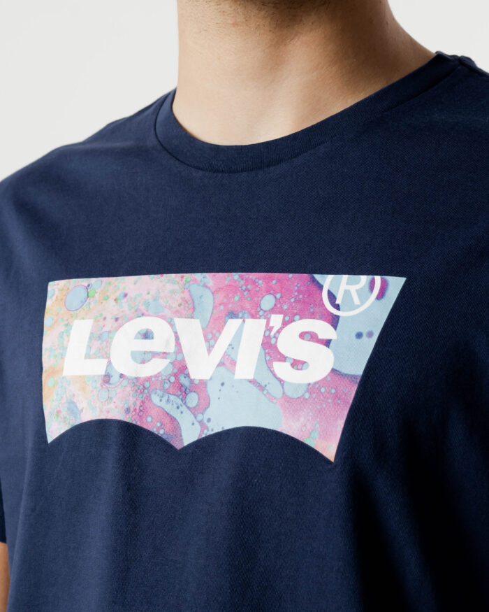 T-shirt Levi’s® GRAPHIC CREWNECK TEE BW LAVA FILL Blu – 90164