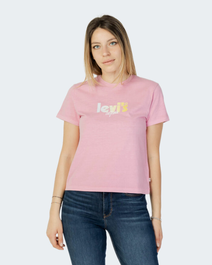 T-shirt Levi’s® GRAPHIC CLASSIC TEE CALI GRADIENT FILL Rosa – 90348