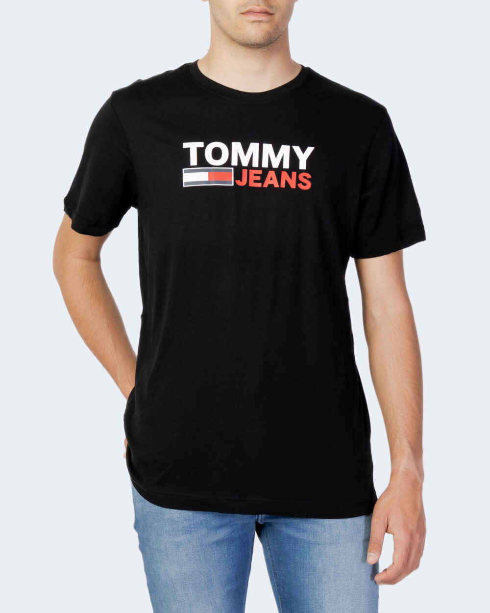 T-shirt Tommy Hilfiger Jeans TJM CORP LOGO TEE Nero - Foto 1