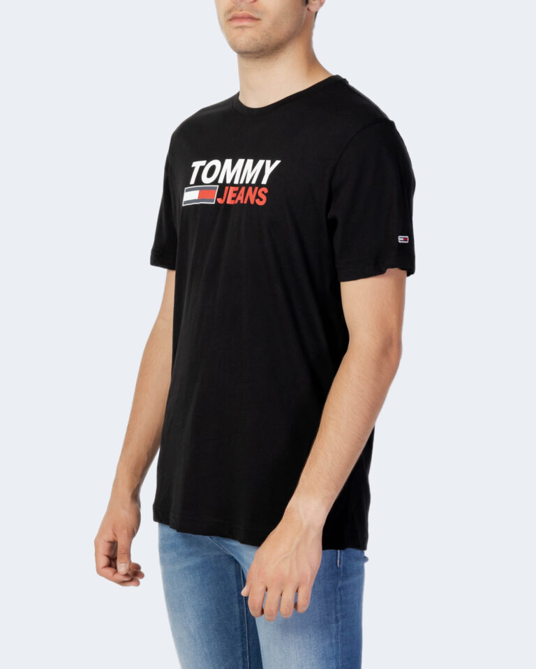 T-shirt Tommy Hilfiger Jeans TJM CORP LOGO TEE Nero - Foto 5