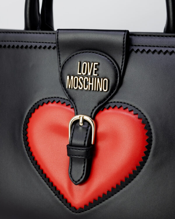 Borsa Love Moschino CUORE ROSSO FRONTALE Nero - Foto 2