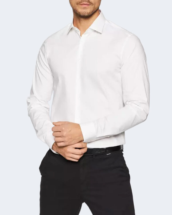 Camicia manica lunga Calvin Klein POPLIN STRETCH SLIM SHIRT Bianco - Foto 1