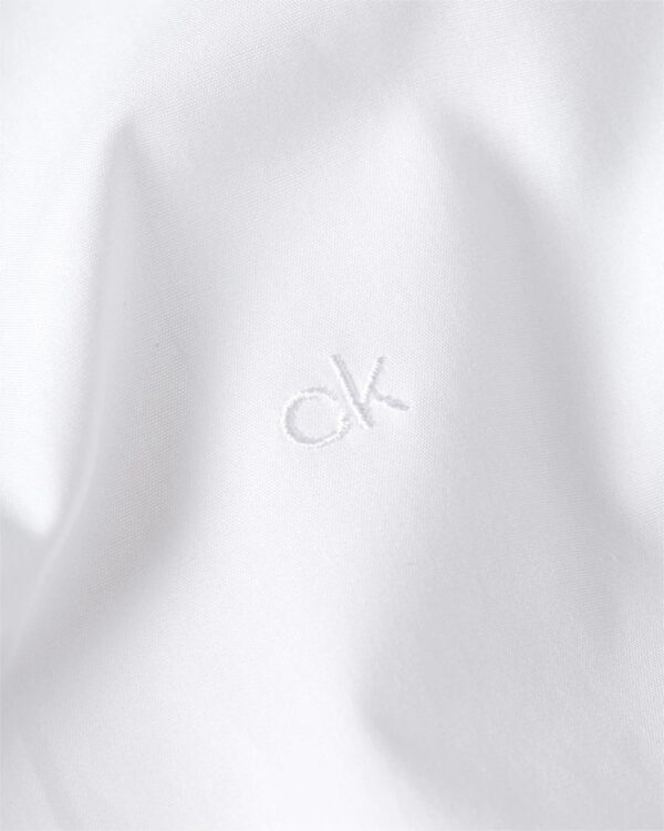 Camicia manica lunga Calvin Klein Jeans POPLIN STRETCH SLIM SHIRT Bianco - Foto 5