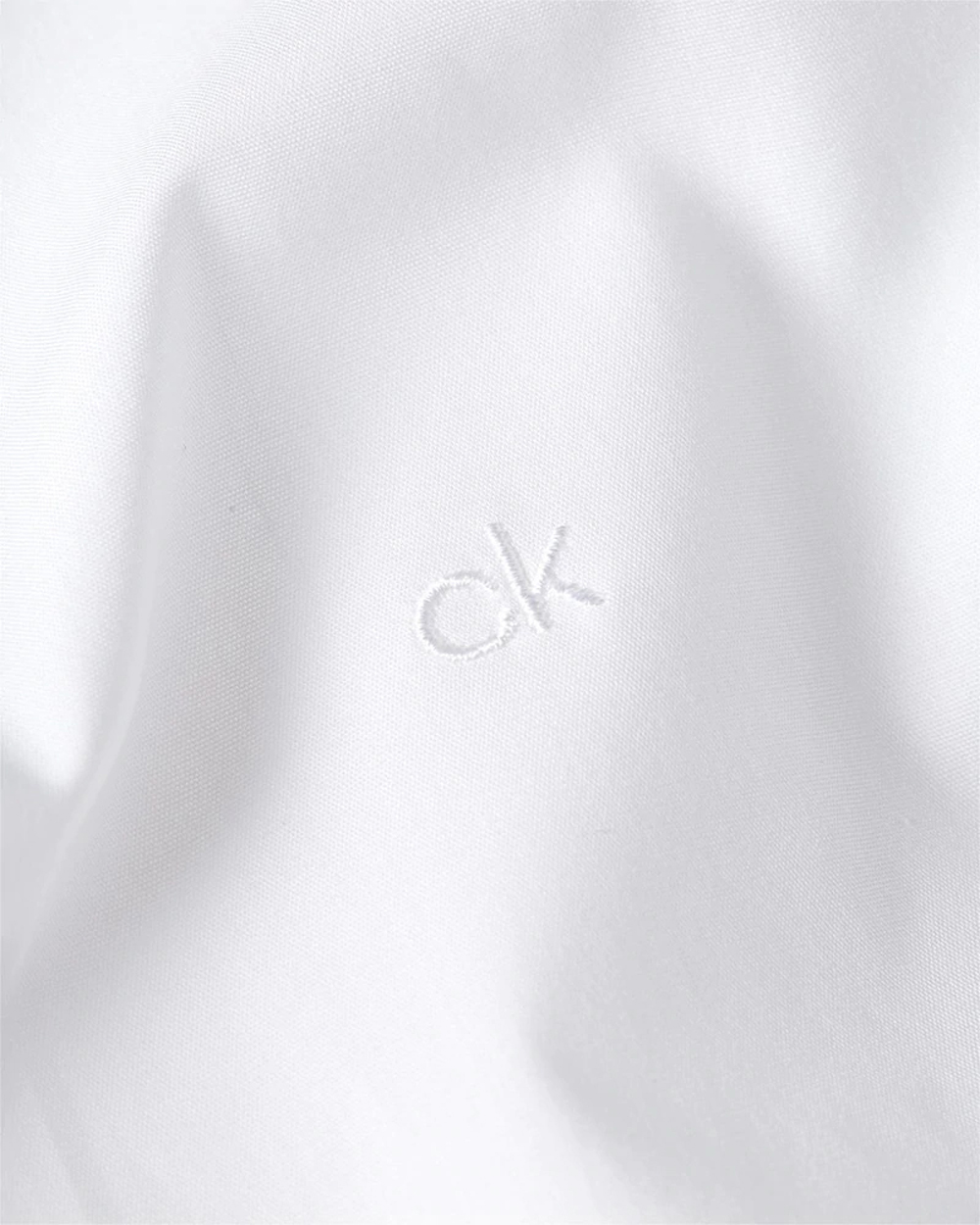 Camicia manica lunga Calvin Klein POPLIN STRETCH SLIM SHIRT Bianco - Foto 5