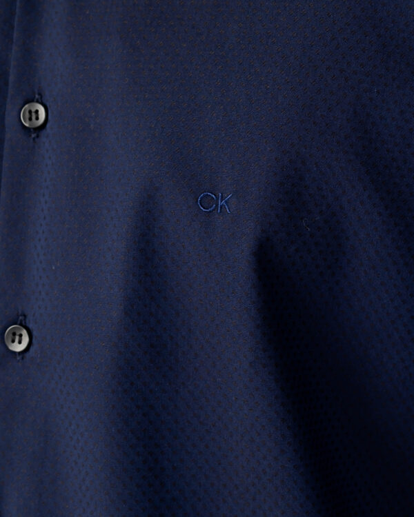 Camicia manica lunga Calvin Klein Jeans DOBBY EASY CARE SLIM SHIRT Blue scuro - Foto 2