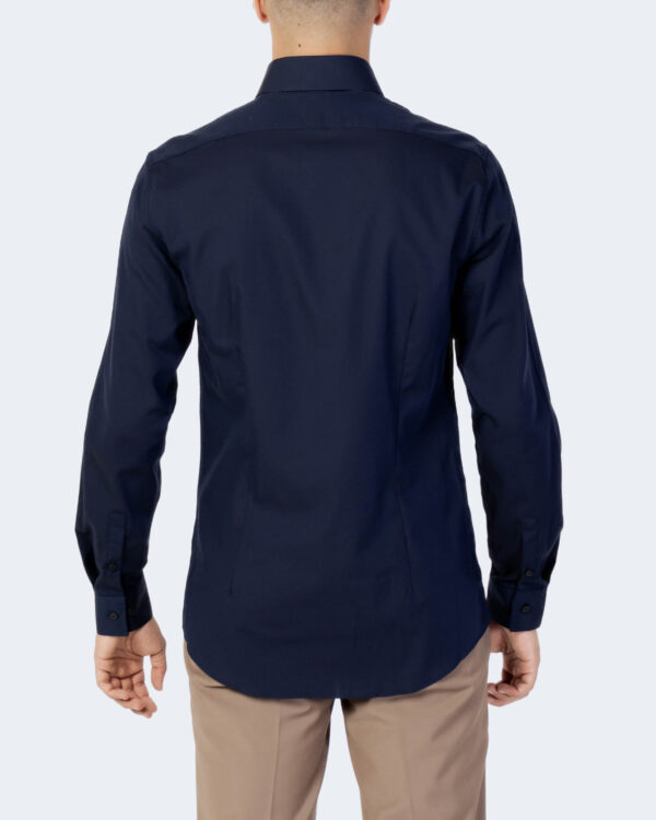 Camicia manica lunga Calvin Klein Jeans DOBBY EASY CARE SLIM SHIRT Blue scuro - Foto 3