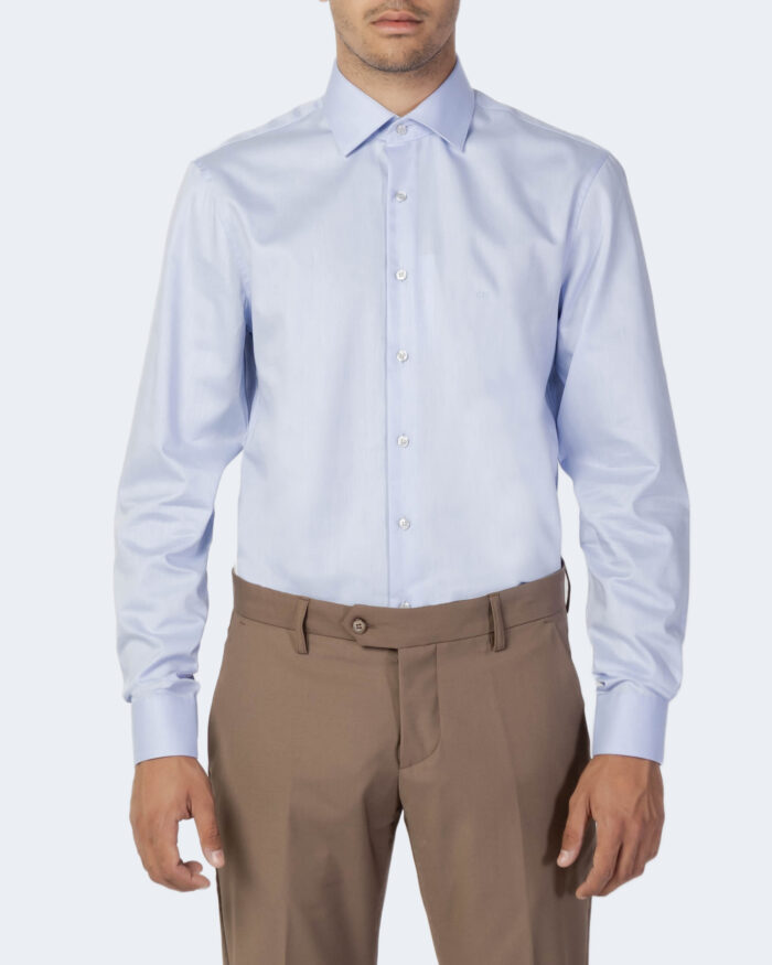 Camicia manica lunga Calvin Klein TWILL EASY CARE FITTED SHIRT Celeste – 92188