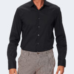 Camicia manica lunga Calvin Klein POPLIN STRETCH SLIM SHIRT Nero - Foto 1