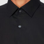 Camicia manica lunga Calvin Klein POPLIN STRETCH SLIM SHIRT Nero - Foto 2
