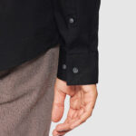 Camicia manica lunga Calvin Klein POPLIN STRETCH SLIM SHIRT Nero - Foto 4