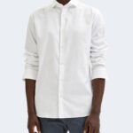 Camicia manica lunga Selected SLHSLIMETHAN SHIRT LS CUT AWAY B NOOS Bianco - Foto 1