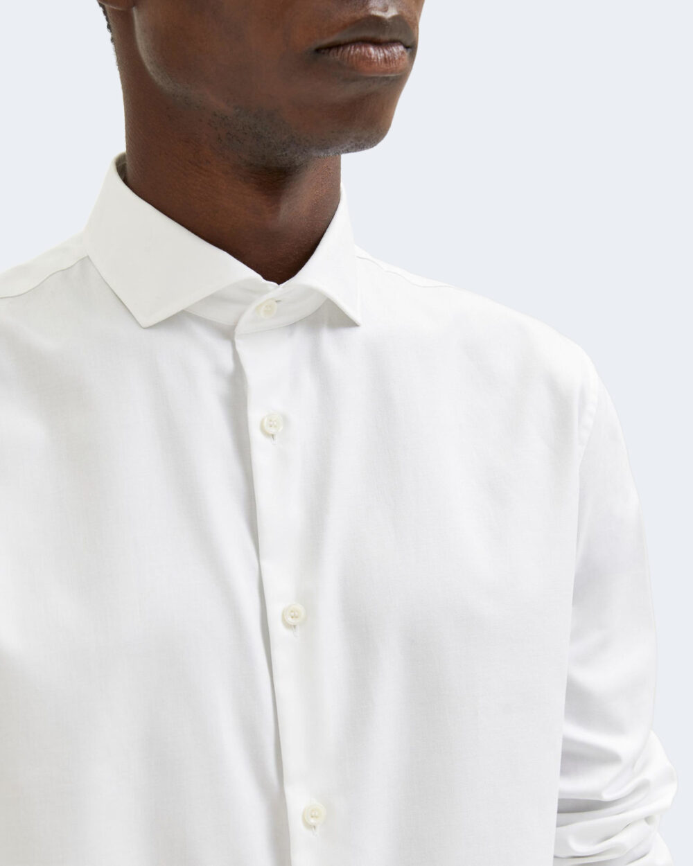 Camicia manica lunga Selected SLHSLIMETHAN SHIRT LS CUT AWAY B NOOS Bianco - Foto 2